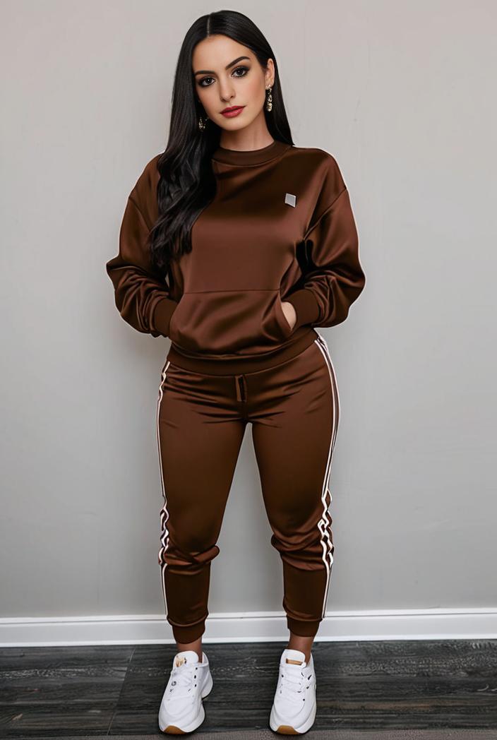 casual drawstring pants and hoodie combo set for women 141769