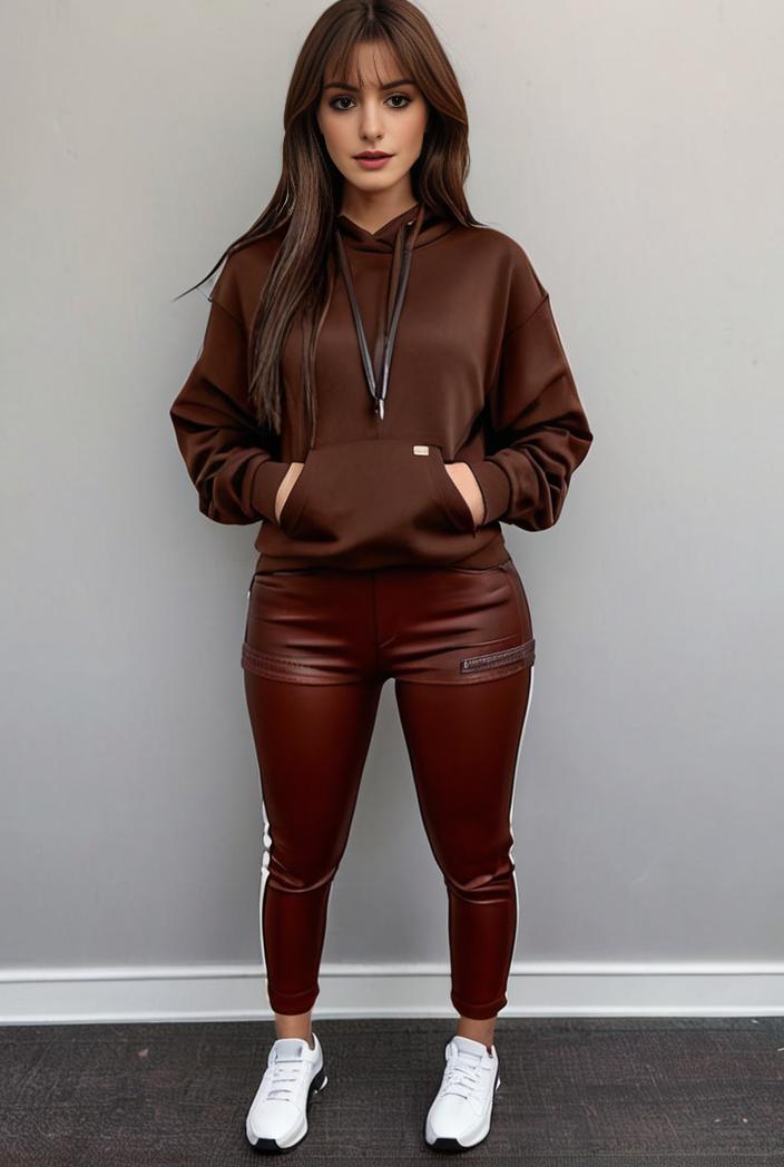 casual drawstring pants and hoodie combo set for women 141770