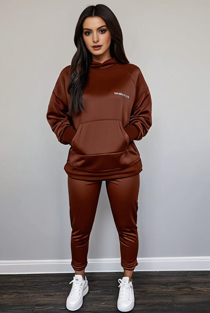 casual drawstring pants and hoodie combo set for women 141772
