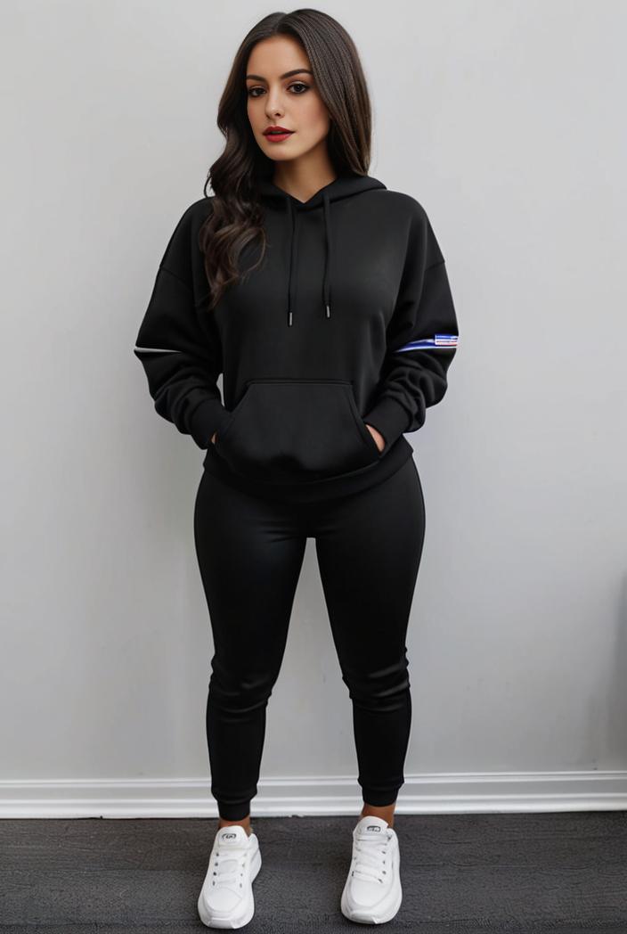 casual drawstring pants and hoodie combo set for women 141773