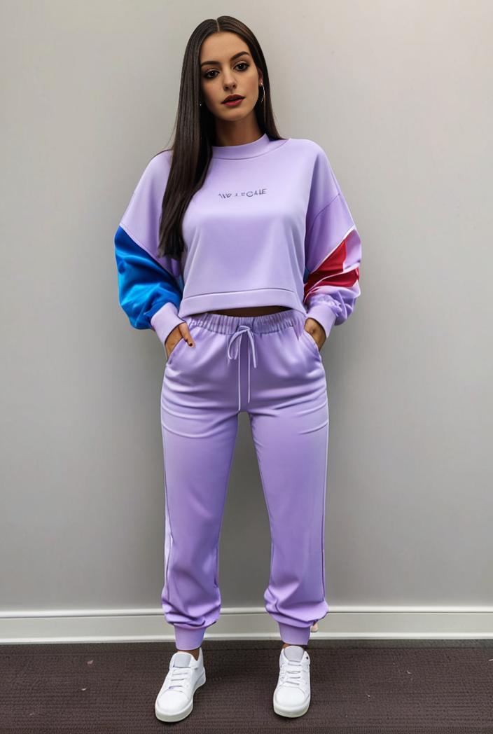 casual drawstring pants and hoodie combo set for women 141786