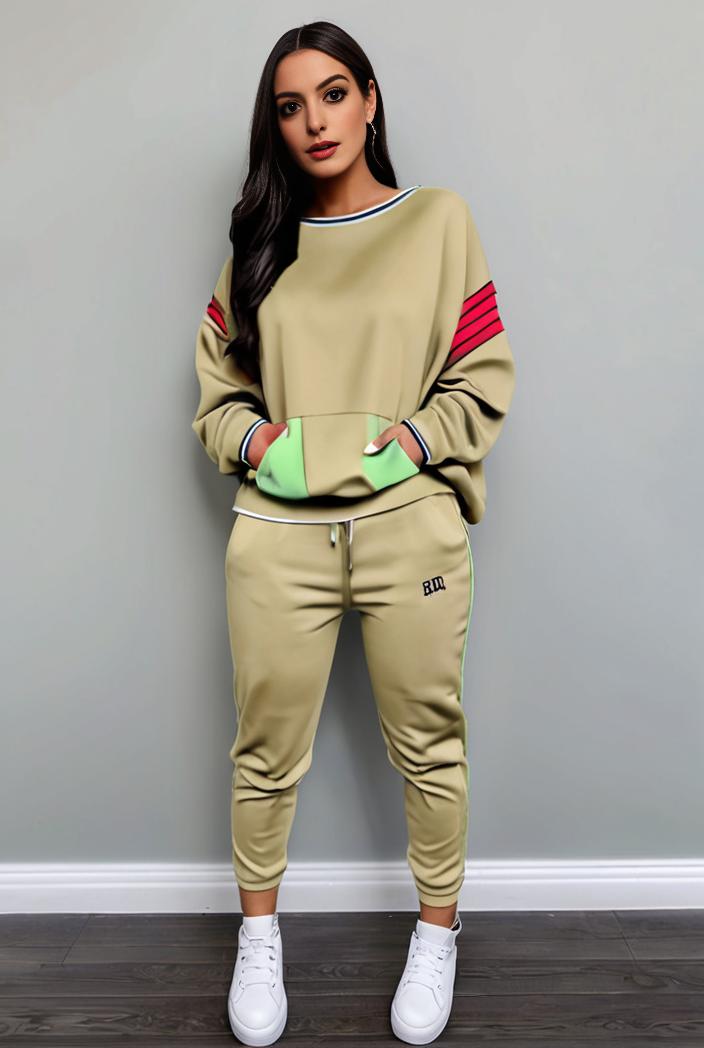 casual drawstring pants and hoodie combo set for women 141792