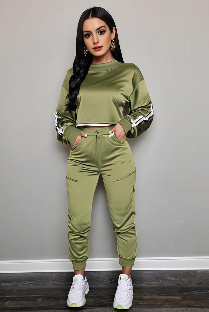 casual drawstring pants and hoodie combo set for women 141793