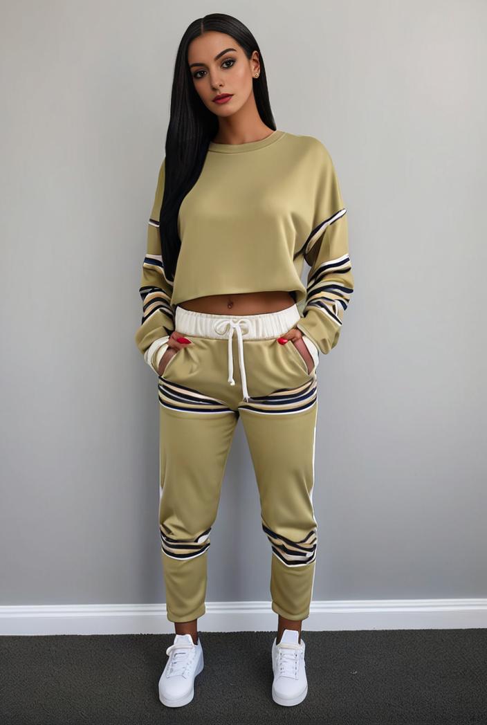casual drawstring pants and hoodie combo set for women 141794
