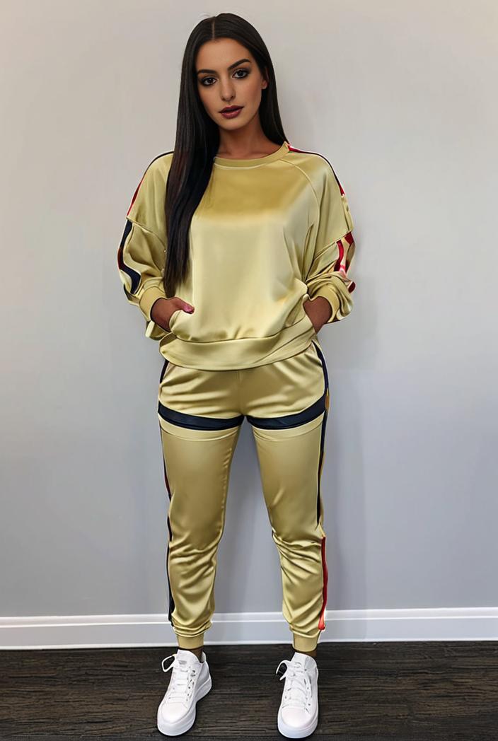 casual drawstring pants and hoodie combo set for women 141796
