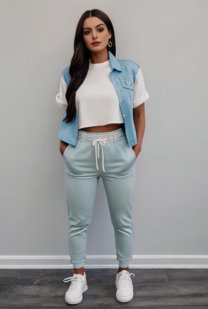 casual drawstring pants and hoodie combo set for women 141815