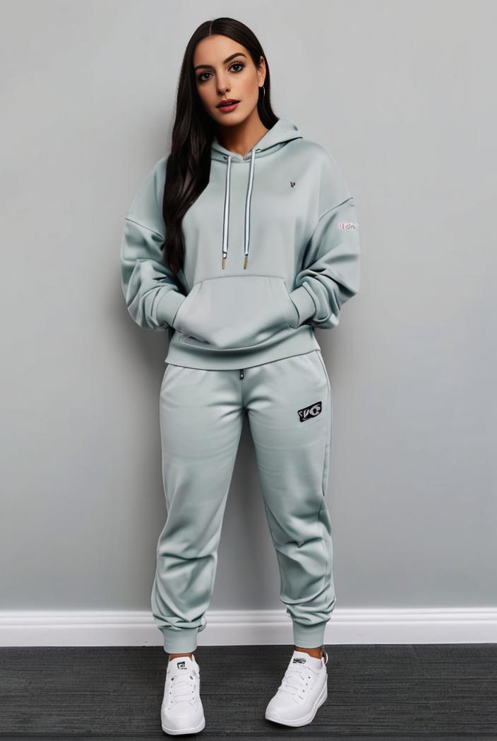 casual drawstring pants and hoodie combo set for women 141816