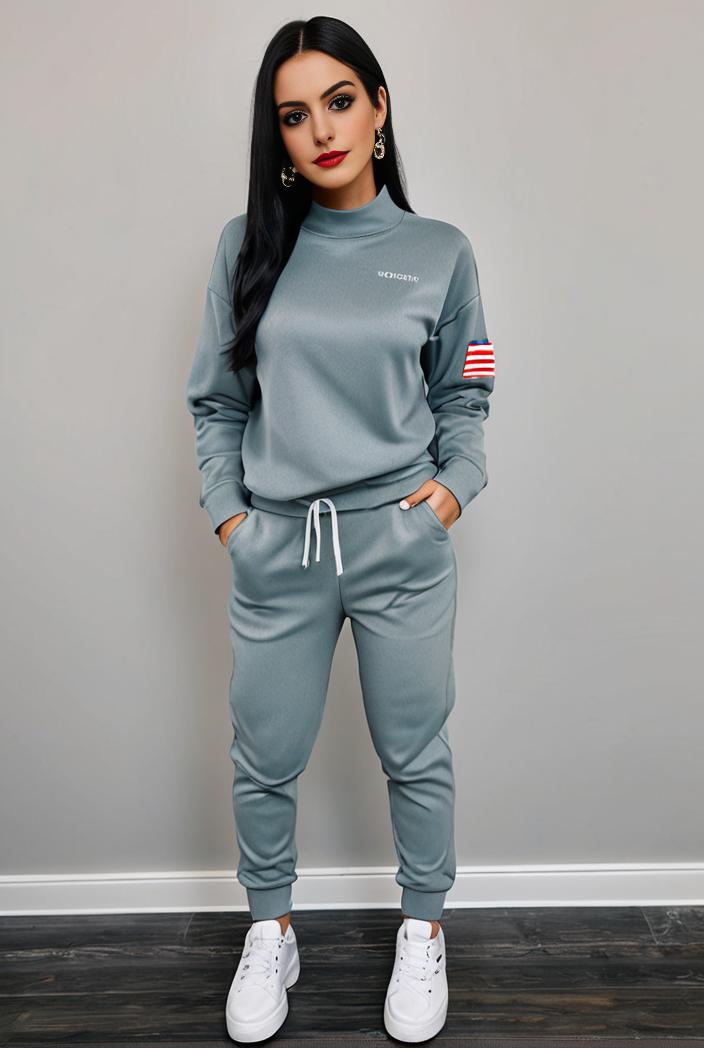 casual drawstring pants and hoodie combo set for women 141817