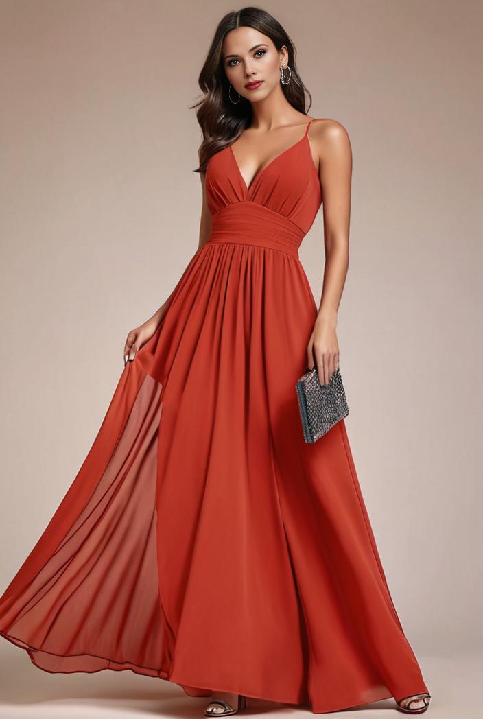 convertible chiffon lace open back spaghetti straps bridesmaid dress 127594