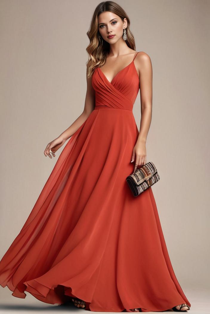 convertible chiffon lace open back spaghetti straps bridesmaid dress 127597