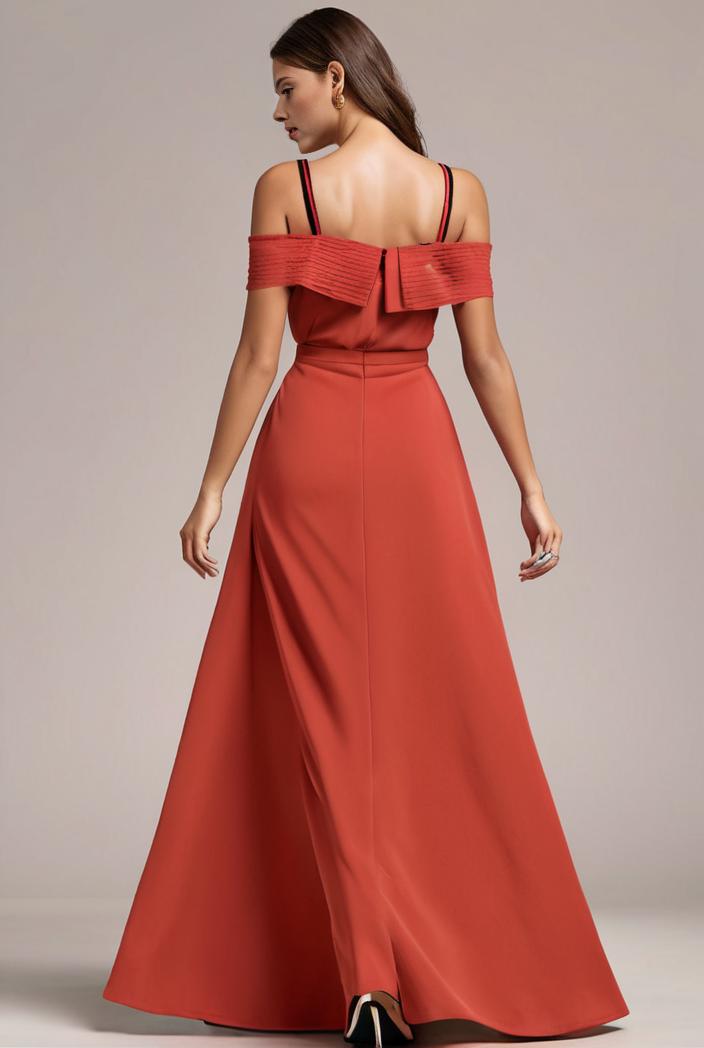 convertible chiffon lace open back spaghetti straps bridesmaid dress 127598