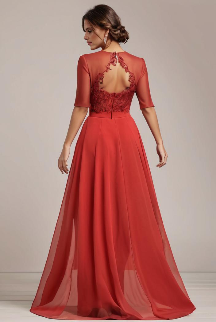 convertible chiffon lace open back spaghetti straps bridesmaid dress 127603