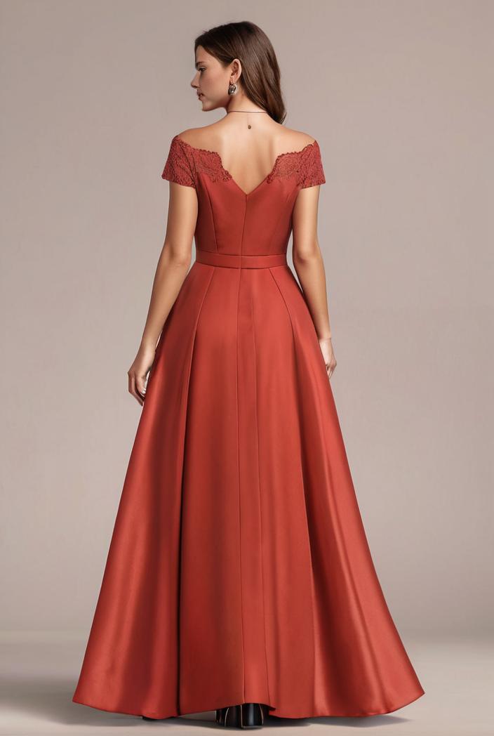 convertible chiffon lace open back spaghetti straps bridesmaid dress 127605