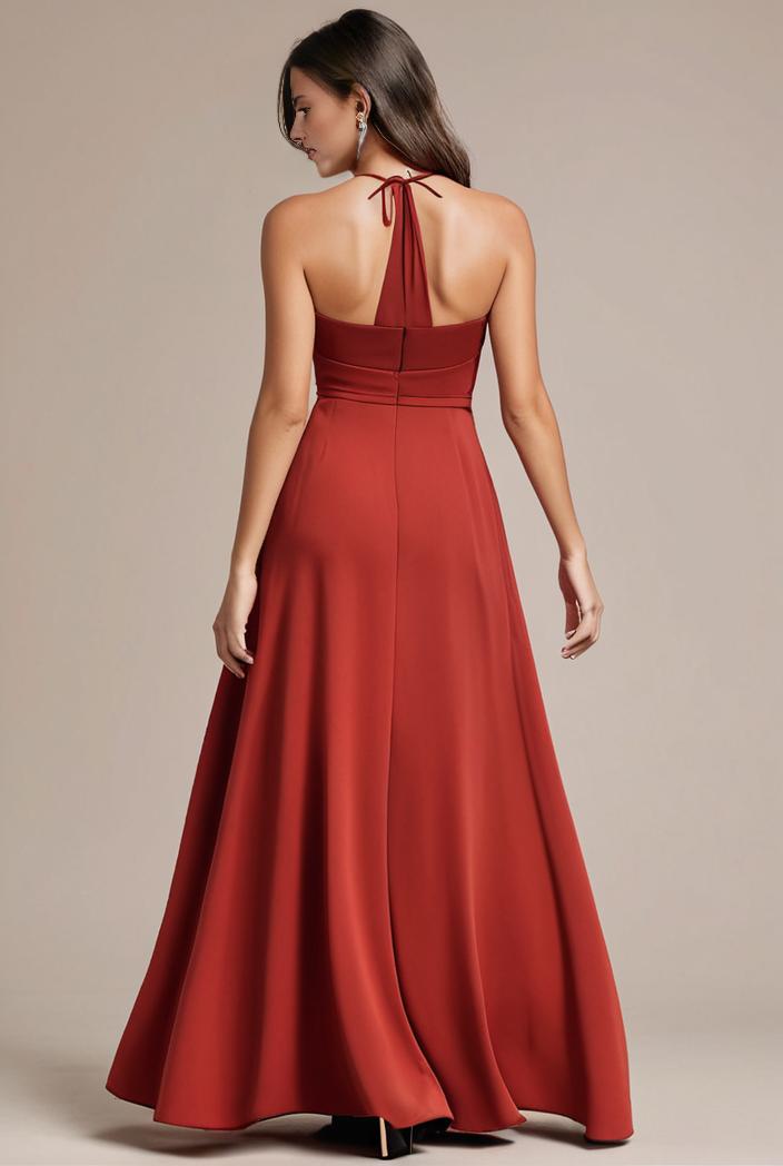 convertible chiffon lace open back spaghetti straps bridesmaid dress 127607