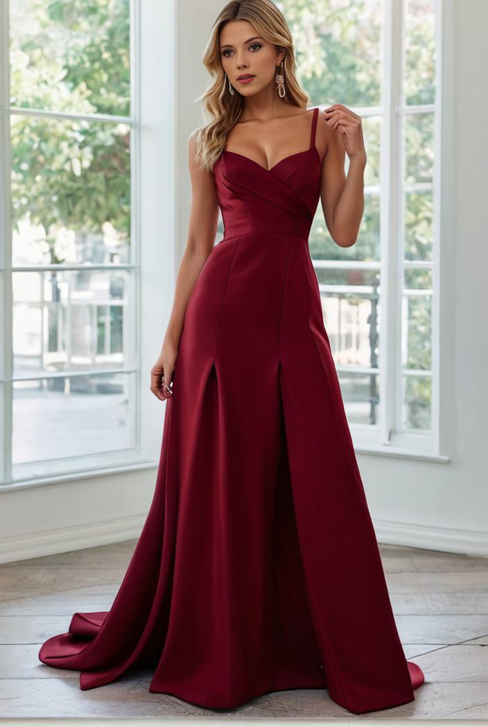 convertible chiffon lace open back spaghetti straps bridesmaid dress 127648