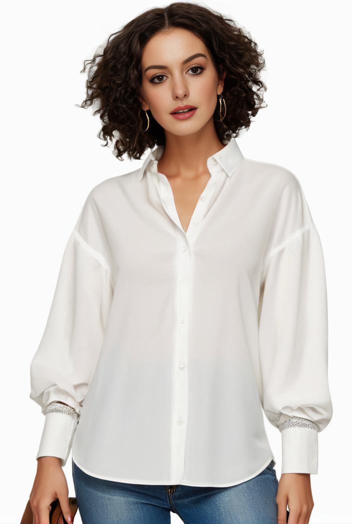 plus size casual blouse women s plus solid button up lantern sleeve turn down collar nipped waist blouse 108623