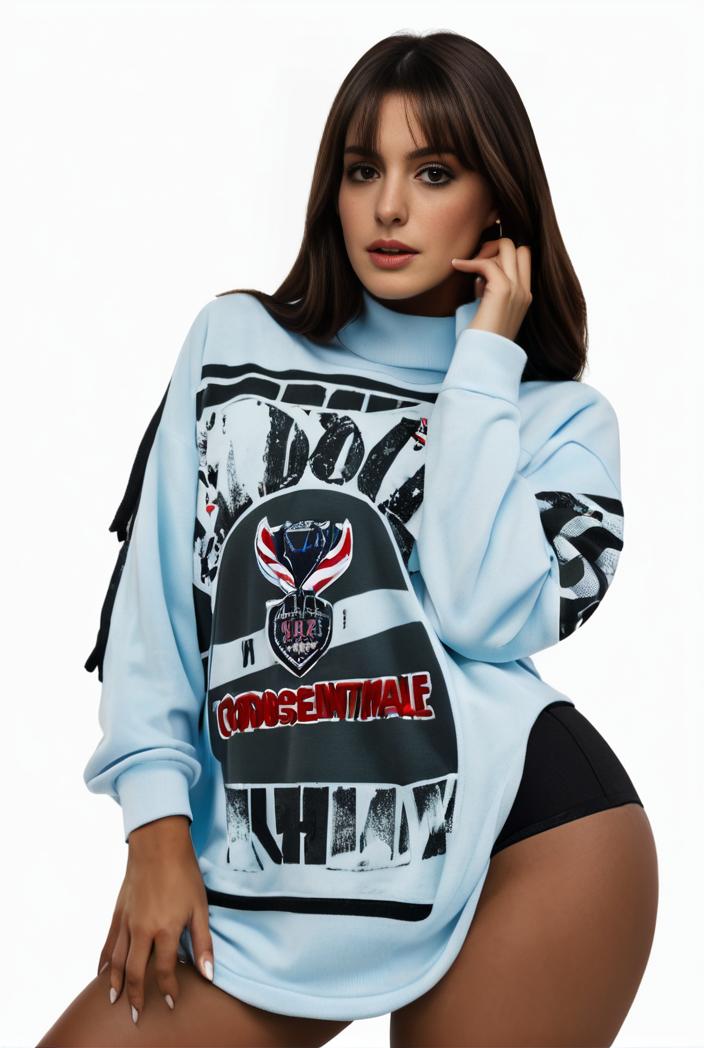 plus size casual sweatshirt women s plus graphic letter print long sleeve round neck slight stretch sweatshirt 108719
