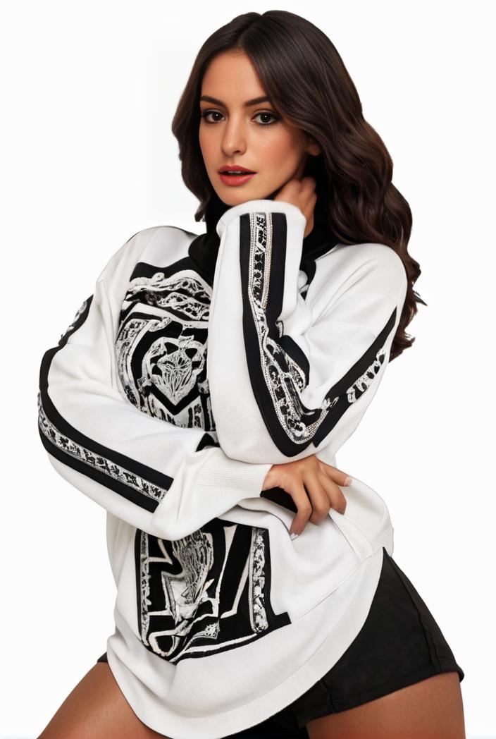 plus size casual sweatshirt women s plus graphic letter print long sleeve round neck slight stretch sweatshirt 108725
