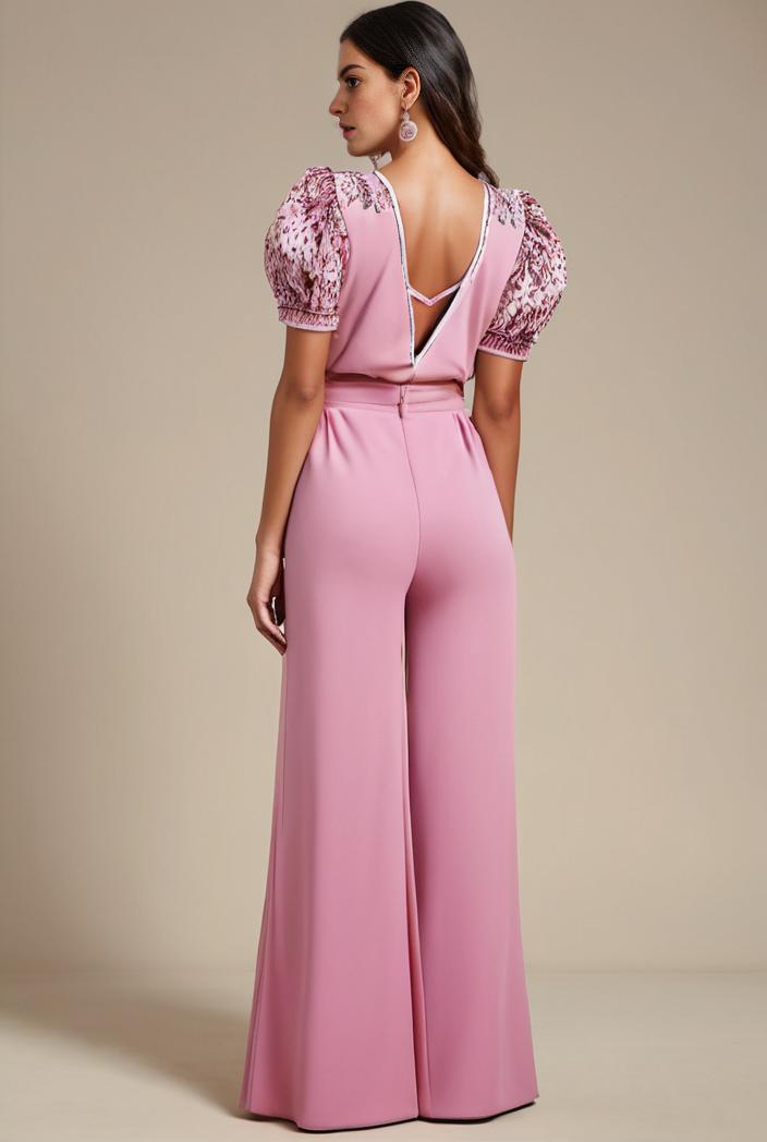 plus size front slit short sleeve with sequin mother of the bride dress 109483