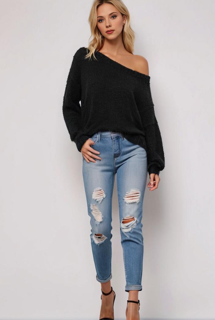 curvy high waist ripped raw hem cropped skinny denim jeans 129095