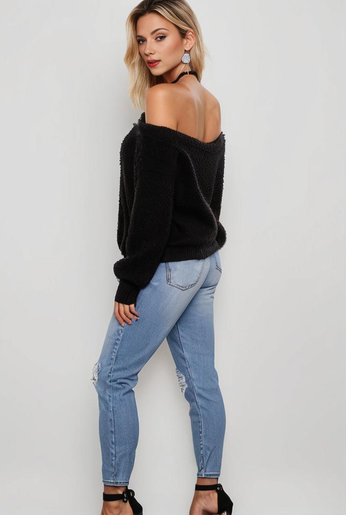 curvy high waist ripped raw hem cropped skinny denim jeans 129122