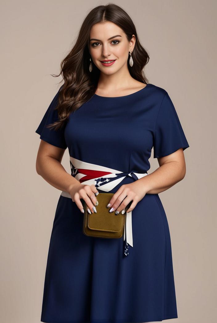 plus size simple chiffon pleated a line round neckline bridesmaid dress 111214