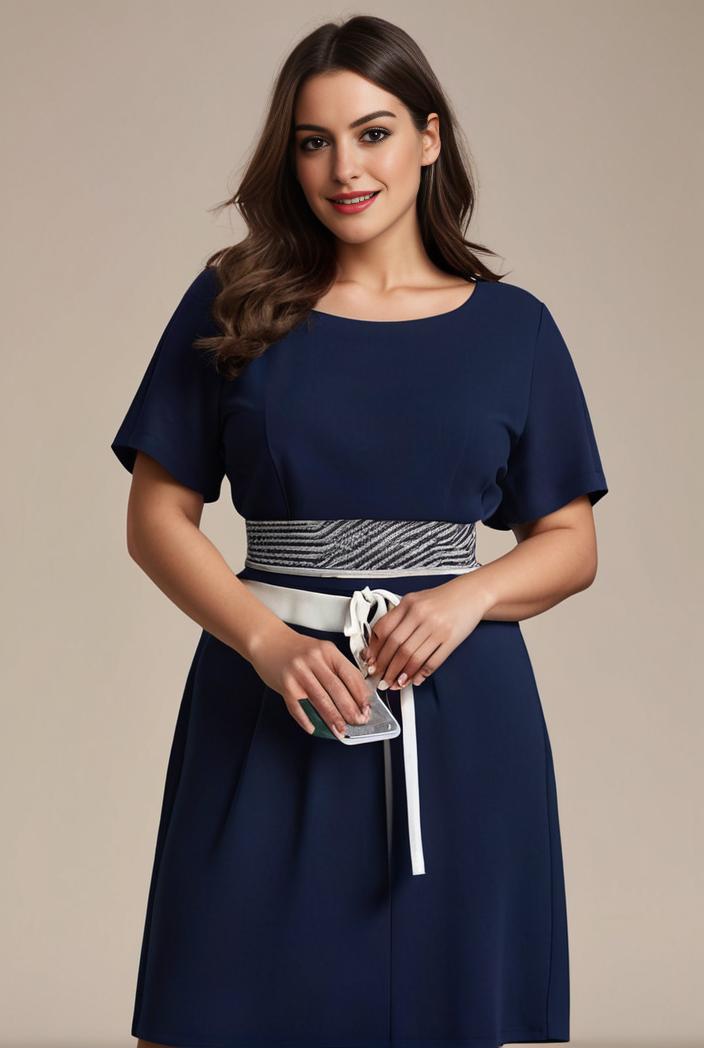 plus size simple chiffon pleated a line round neckline bridesmaid dress 111216