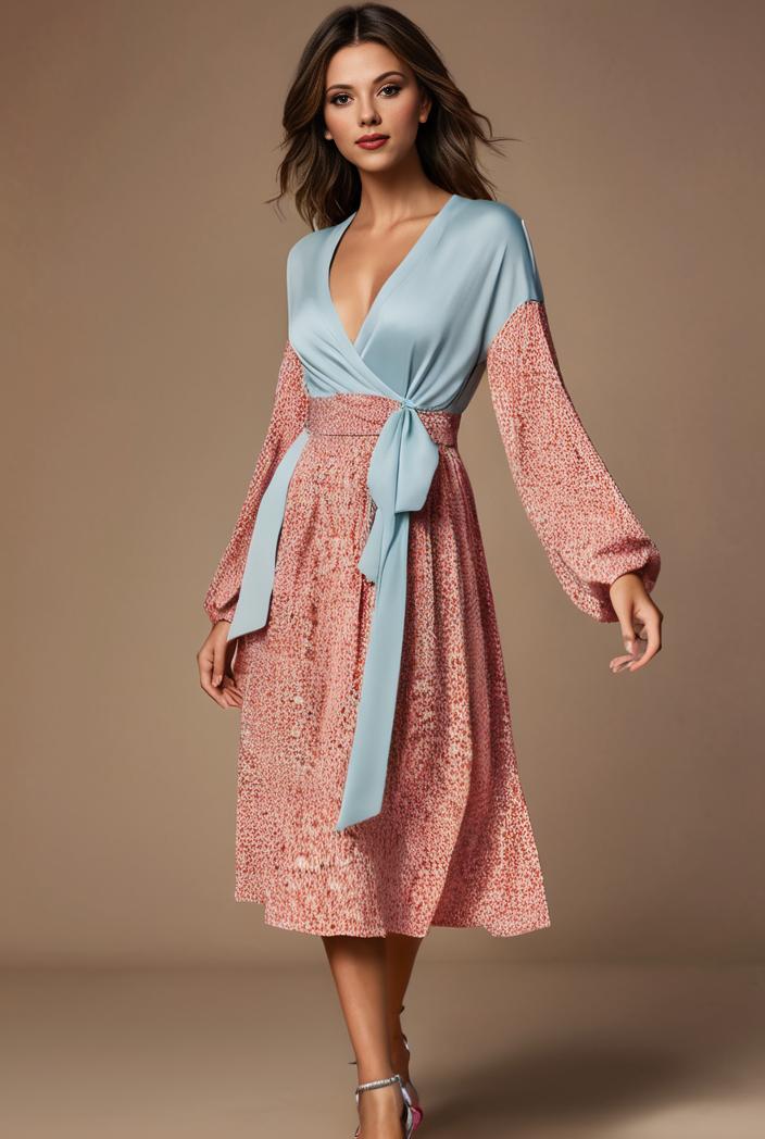 floral peacock print long sleeve loose swim robe beach cover up coat 137198