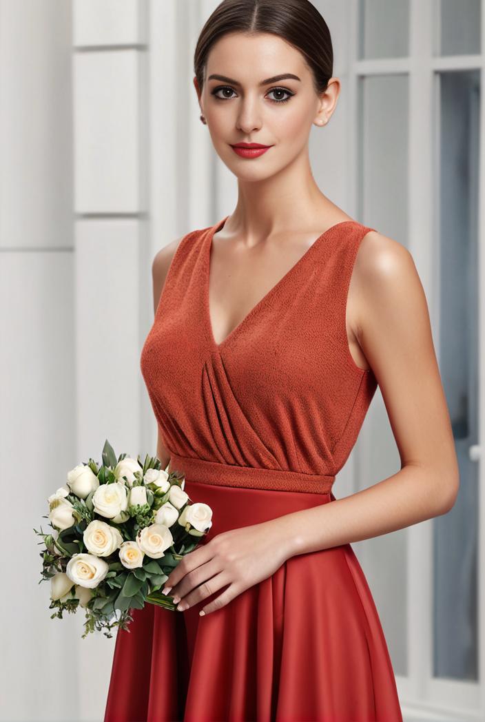 deep v neck lace chiffon bridesmaid dress with asymmetrical hem 120344