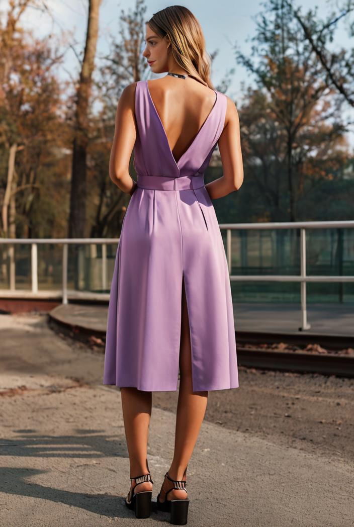 deep v neck lace chiffon bridesmaid dress with asymmetrical hem 120360