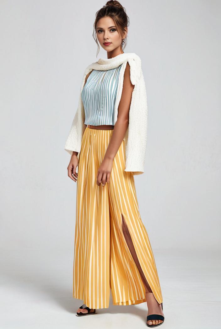 pleated high waist commuting temperament maxi dress 142154