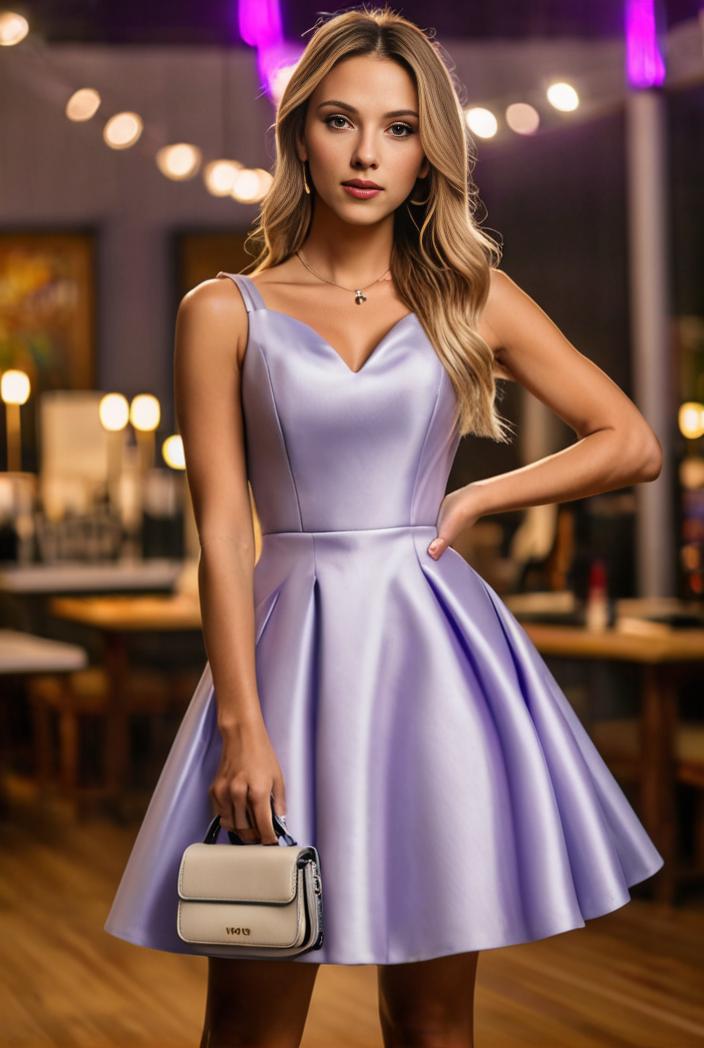 pleated satin a line double spaghetti strap v neck homecoming dress 142179