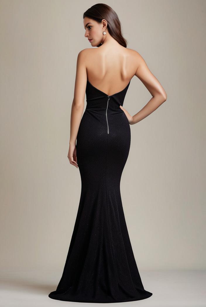 glitter spaghetti strap u veck open back bodycon stretchy evening dress 124365