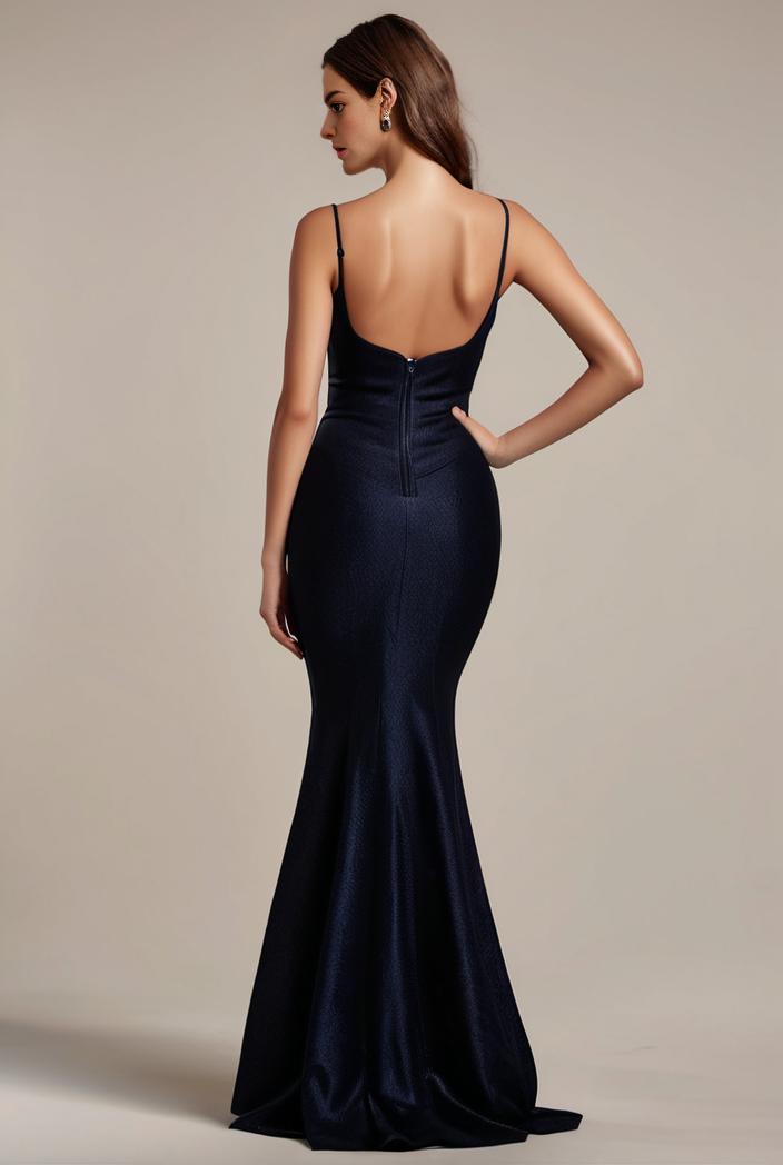 glitter spaghetti strap u veck open back bodycon stretchy evening dress 124366