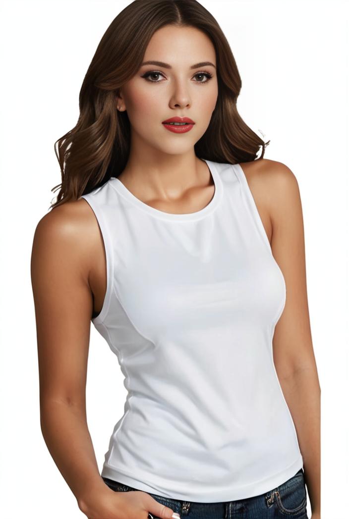 plus size basic tank top women s plus plain round neck medium stretch tank top 144075