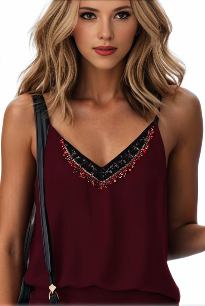plus size casual cami top women s plus plain contrast mesh v neck semi sheer cami top 144246