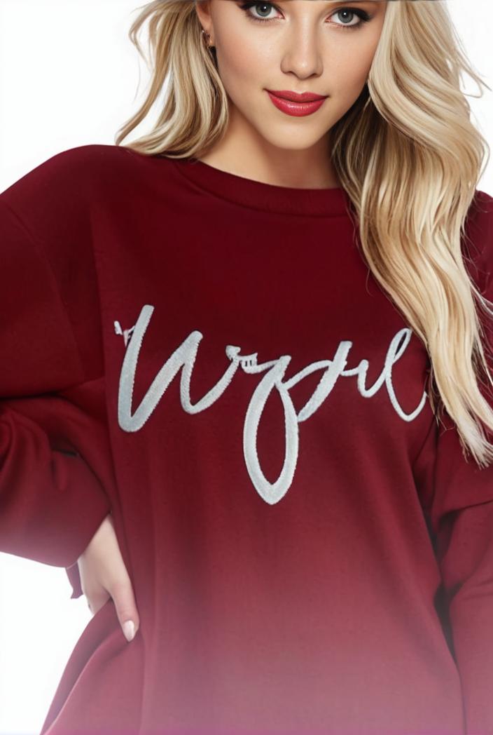 plus size casual sweatshirt women s plus ombre letter heart print raglan sleeve round neck slight stretch pullover sweatshirt 144597
