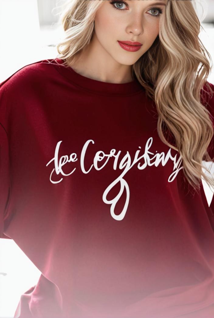 plus size casual sweatshirt women s plus ombre letter heart print raglan sleeve round neck slight stretch pullover sweatshirt 144600
