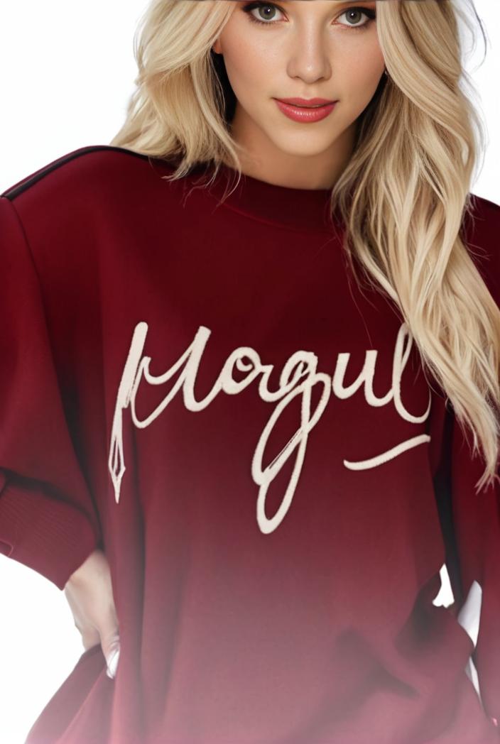 plus size casual sweatshirt women s plus ombre letter heart print raglan sleeve round neck slight stretch pullover sweatshirt 144603