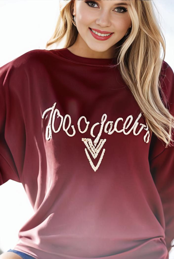 plus size casual sweatshirt women s plus ombre letter heart print raglan sleeve round neck slight stretch pullover sweatshirt 144610