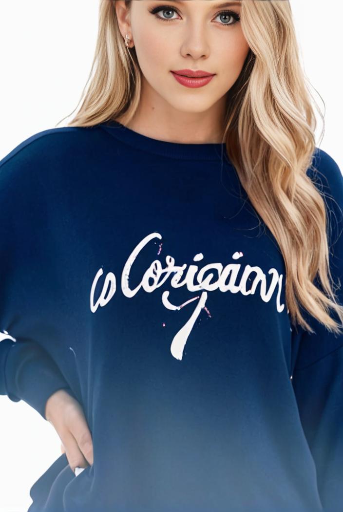 plus size casual sweatshirt women s plus ombre letter heart print raglan sleeve round neck slight stretch pullover sweatshirt 144612