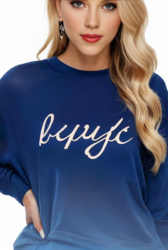 plus size casual sweatshirt women s plus ombre letter heart print raglan sleeve round neck slight stretch pullover sweatshirt 144614