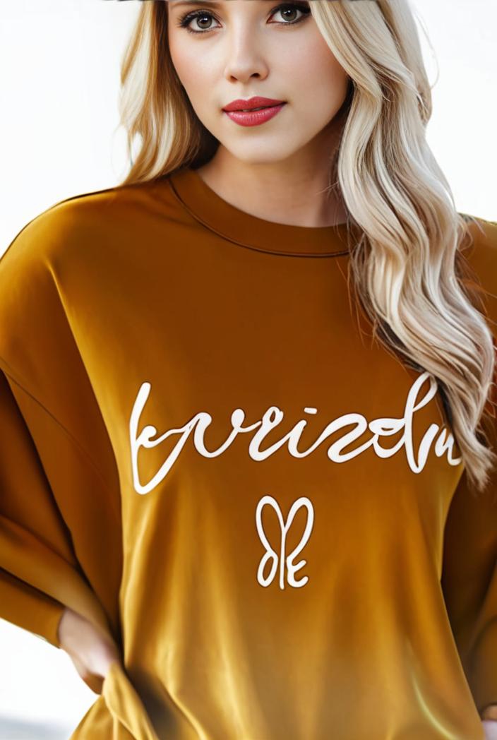 plus size casual sweatshirt women s plus ombre letter heart print raglan sleeve round neck slight stretch pullover sweatshirt 144626