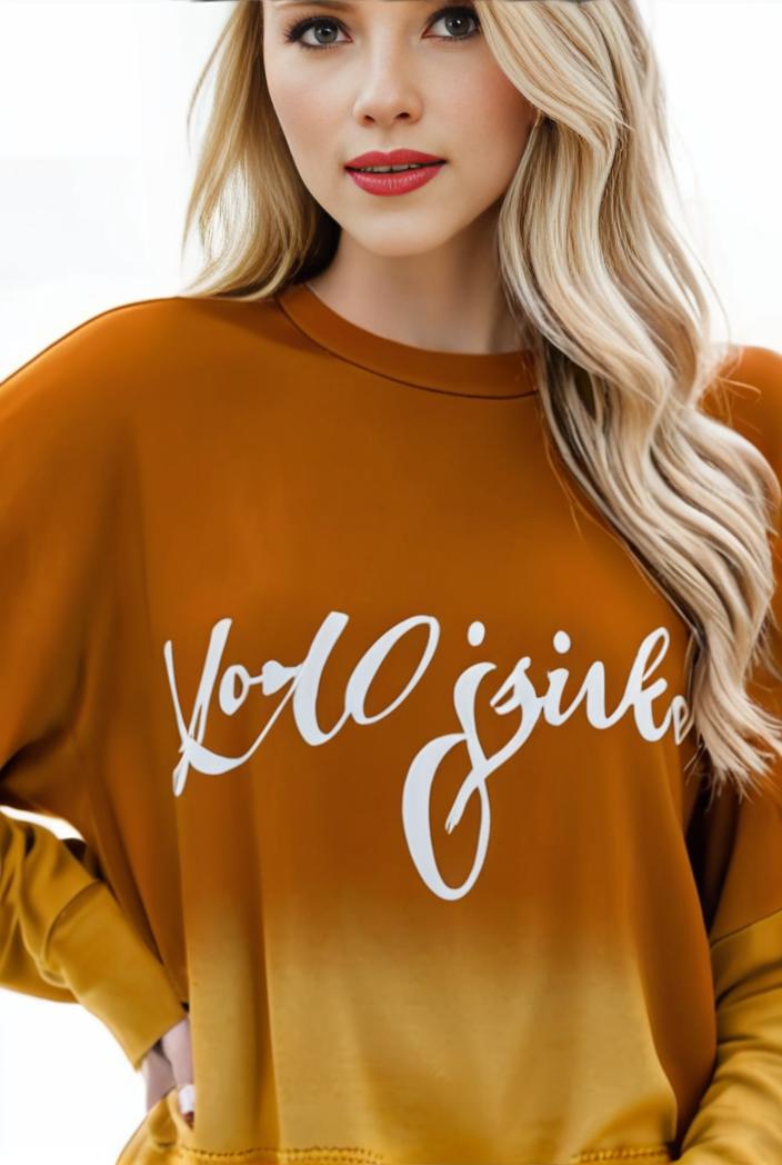 plus size casual sweatshirt women s plus ombre letter heart print raglan sleeve round neck slight stretch pullover sweatshirt 144627