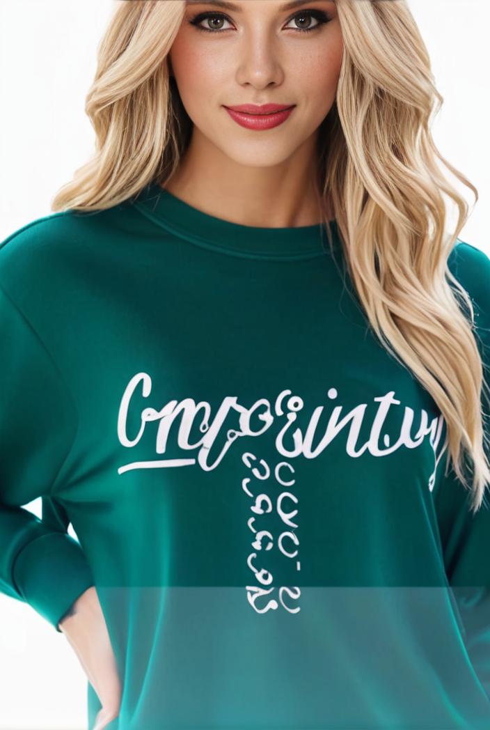 plus size casual sweatshirt women s plus ombre letter heart print raglan sleeve round neck slight stretch pullover sweatshirt 144633