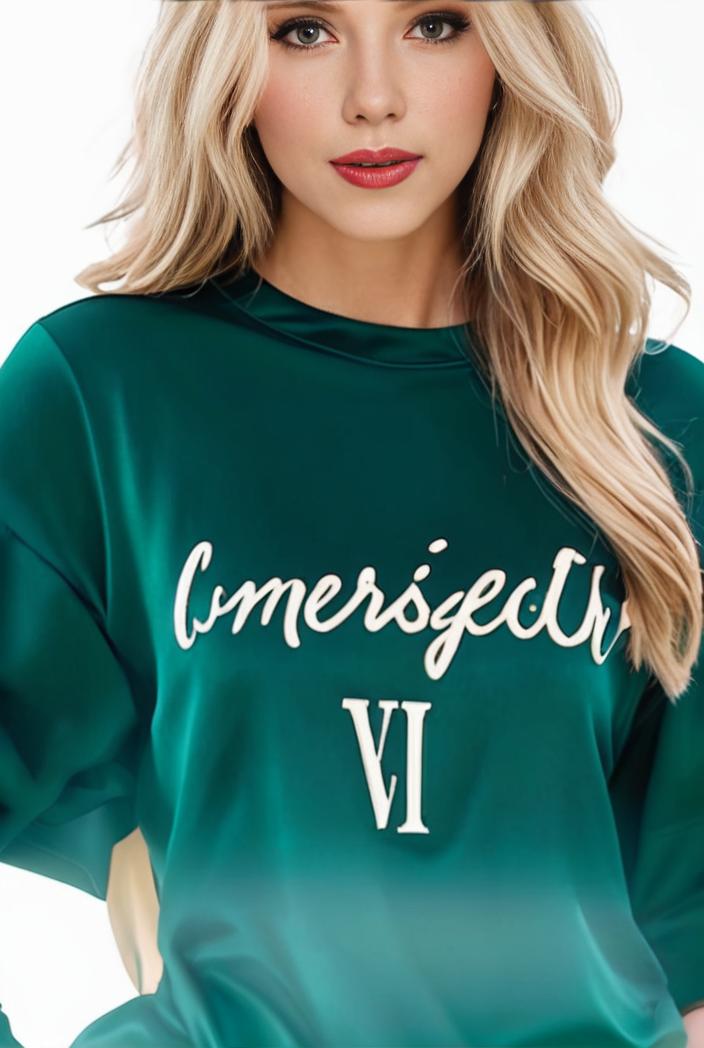 plus size casual sweatshirt women s plus ombre letter heart print raglan sleeve round neck slight stretch pullover sweatshirt 144634