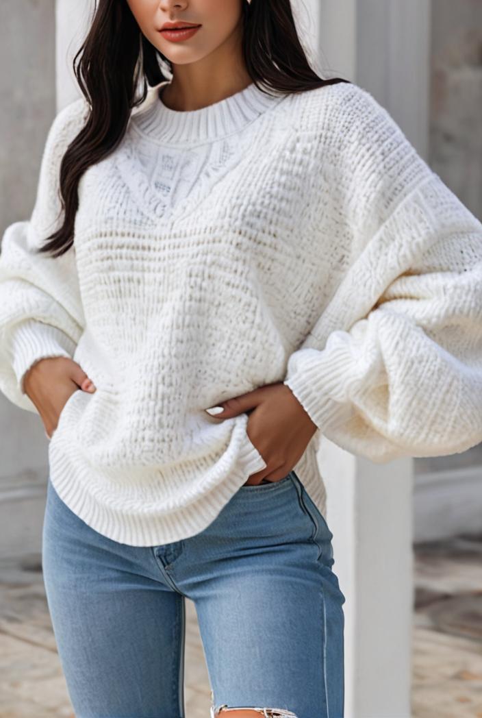 plus size casual sweatshirt women s plus solid waffle pattern long sleeve round neck sweatshirt 144704