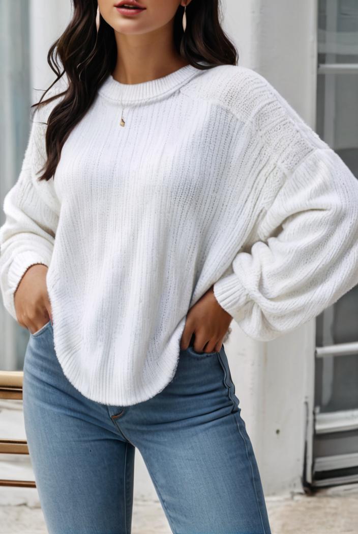 plus size casual sweatshirt women s plus solid waffle pattern long sleeve round neck sweatshirt 144707