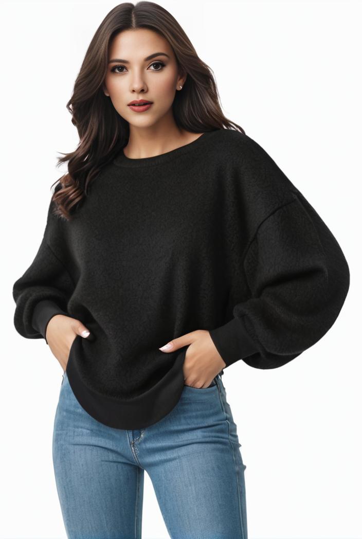 plus size casual sweatshirt women s plus solid waffle pattern long sleeve round neck sweatshirt 144720