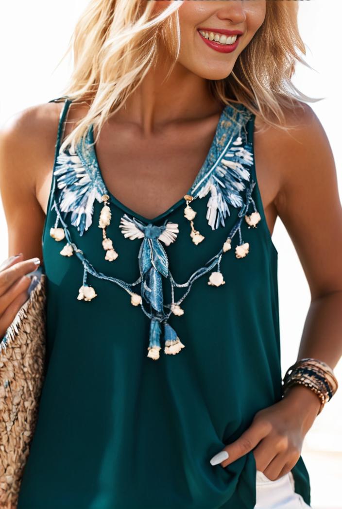 plus size casual top women s plus floral print v neck slight stretch tank top 145020